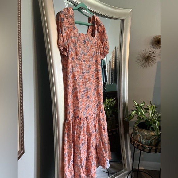 ASOS Design square neck, cross back maxi dress in gingham - Picture 9 of 12